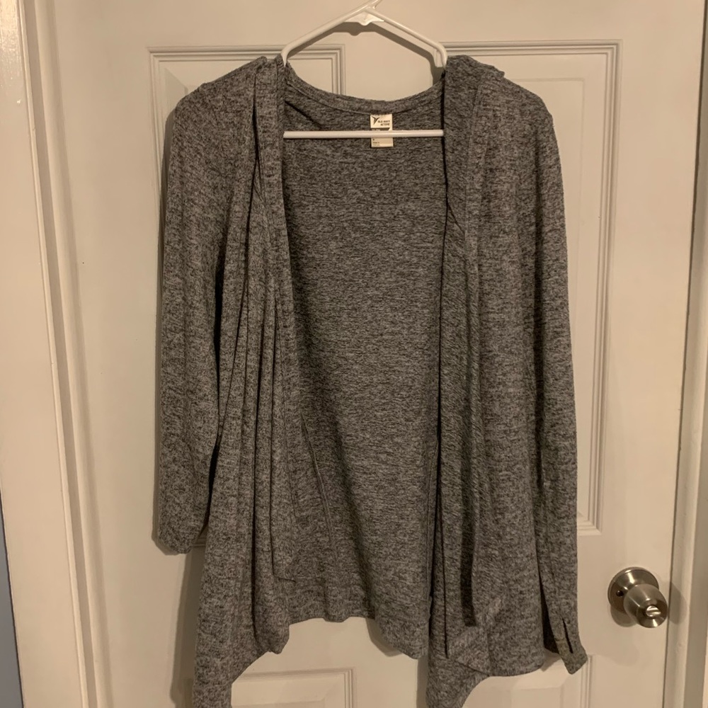 Gray cardigan